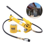 SENDERPICK 30 Ton Hydraulic Ram Jack + Hand Pump Stoke Mini Protable Hydraulic Cylinder Industrial Super Thin Lifting Jack, not for Car (30T Hydraulic Jack + CP-700 Pump)