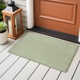 thumbnail image 5 of Sage Green Burlap Texture Large Area Rugs for Bedroom Living Room, Soft Non Slip Carpet Bedside Rug, Farmhouse Vintage Sage Green Rectangular Floor Cover Kitchen Accent Rug 2'x3' for Office, 5 of 9
