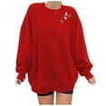 thumbnail image 1 of WEAIXIMIUNG Mode Femmes Sweats à Capuche & Sweatshirts Zip Complet Dames Hoodie Décontracté Imprimé Local Sans Tête Graphique Couleur Unie Col Rond Manches Longues Pull, 1 of 3