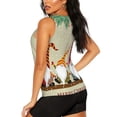 thumbnail image 3 of Uemuo Christmas Card With Gnomes Pattern Workout Tank Tops for Women Breathable Moisture-wicking tank top Sleeveless Running Loose Fit Yoga Tops Active Shirts Sports Gym Exercise, 3 of 9