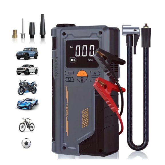 Arrancador de bateria T-700S 20000mah portátil con compresor inflador 8000a Modelo Negro