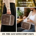 thumbnail image 5 of Xixirimido Brown Cross Scriptures Print Bible Cover Case Large Quilted Bible Carrying Case with Handles, Bible Study Supplies & Accessories Christian Gifts, God is Within Her She Will Not Fall, 5 of 7