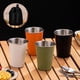 thumbnail image 2 of Juego de vasos de acero inoxidable para camping, 350 ml, paquete de 4. Vasos de acero inoxidable 304 para actividades al aire libre, senderismo, viajes y picnics. Vasos apilables con bolsa de, 2 of 6