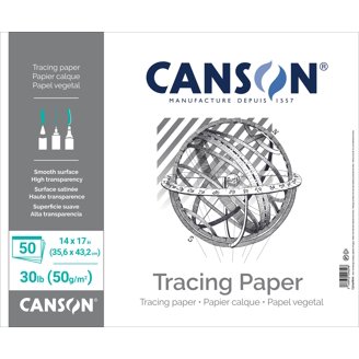 Borden & Riley Tracing Vellum Pad - 9x12 Inches, 50 Sheets Of Premium Drafting Paper