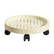 thumbnail image 2 of Bandeja móvil para macetas con ruedas | Base de plástico grueso | Platillo impermeable para uso en interiores y exteriores | Beige, blanco y gris, 2 of 6