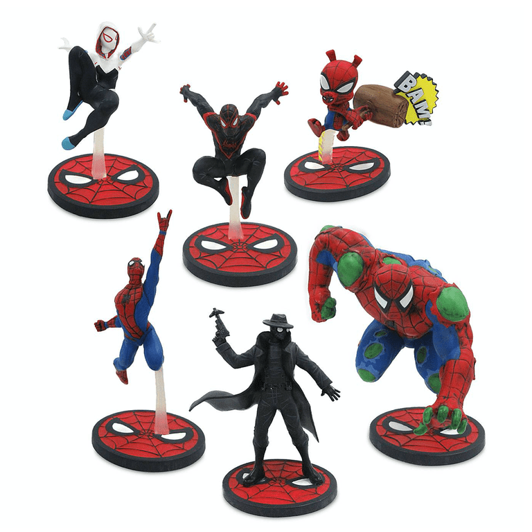 Disney Spider-Man Action Superhero Figurines, 6-Piece PVC Figure