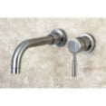 thumbnail image 2 of Kingston Brass KS8118DL Single-Handle Wall Mount Bathroom Faucet, Brushed Nickel, 2 of 4