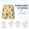 thumbnail image 5 of Lsque Mens Swim Trunks Colorful Rabbit Pattern - Bathing Suit Compression Liner - Beach Swim Shorts Swimwear - (S-3XL) - Stretch Quick Dry -Large, 5 of 9