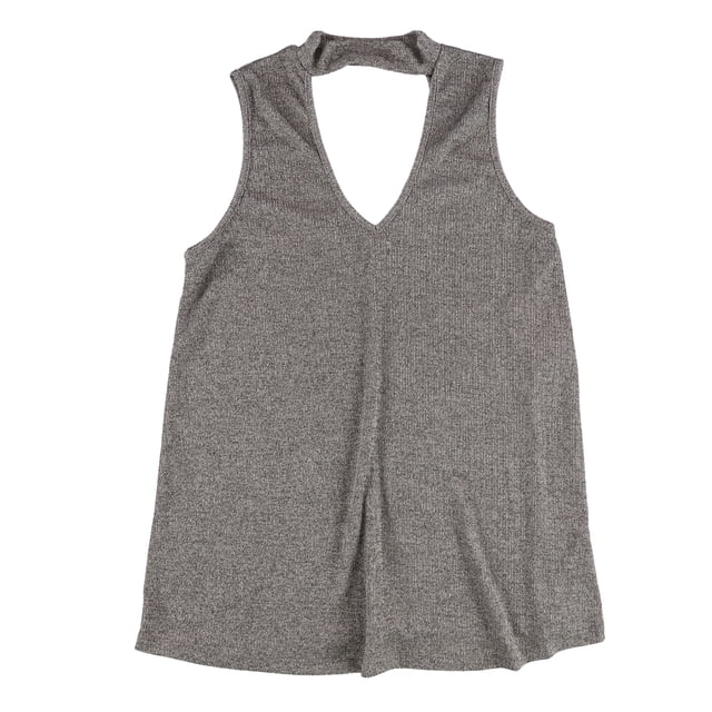 Blusa de punto metálico bar III para mujer beige mediana
