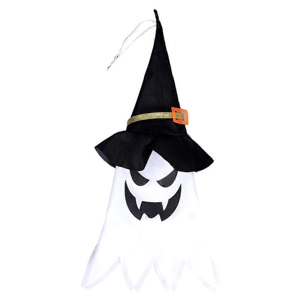 Decorative Glowing Hanging Ghost Lights For Halloween Celebration In Your Garden Or Yard Made Of Polyester 1Pack
