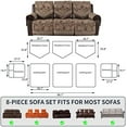 thumbnail image 5 of Waterproof Recliner Sofa Covers Non-Slip Recliner Couch Covers for 3 seat, Split Washable Jacquard Reclining Couch Covers Furniture Protecto (Brown, 3 Seater), 5 of 9