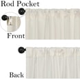 thumbnail image 6 of Kitchen Curtain Panels, Back Tab & Rod Pocket Curtain Drapes for Living Room, Blue Flowers & Vines Pattern Embroidered Window Curtains, 52 x 63 Inches, Blue, 2 Panels, 6 of 16