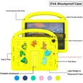 thumbnail image 4 of Allytechgroup Kids Case for iPad 7th Generation 10.2 inch, with Shoulder Strap/Handle/Kickstand Cute Cartoon 3D DIY Kawaii Soft EVA Shockproof Stand Lightweight Cover for iPad 10.2 inch 2019, Yellow, 4 of 9