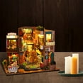 thumbnail image 2 of EIMELI DIY Miniature Dollhouse Kit 1 24 Scale Wooden Room Making Kit with Furniture and LED Light Handmade Mini Craft Exquisite Model Building Set for Child Home Decor, 2 of 8