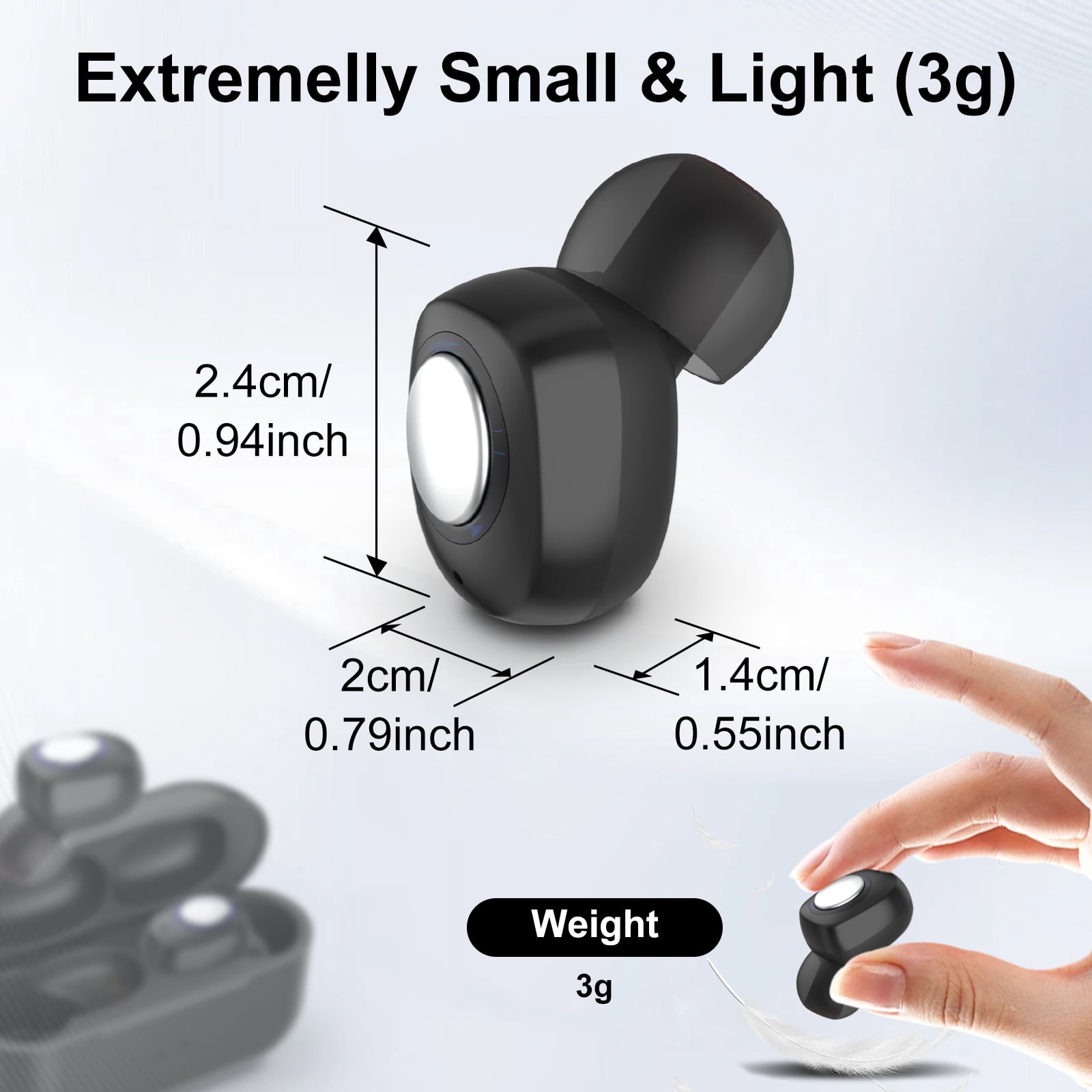 ELCTRTICI Hearing Aids for Seniors, 8-Channel Rechargeable Hearing Aids with Noise Reduction, Adjustable Volume & Charging Case, VHP-1605, Black