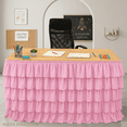 thumbnail image 6 of CSSJKYJ Blue Table Skirt Tutu Ruffled Tablecloth for Classroom Teacher Desk Skirt Supplies for Princess Women Birthday Party Cake Dessert Decorations, 6FT（2pcs）, 6 of 7