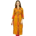 thumbnail image 2 of Phagun Tunique Moutarde pour Femmes en Coton Uni Kurta Ethinc Kurti-20, 2 of 8