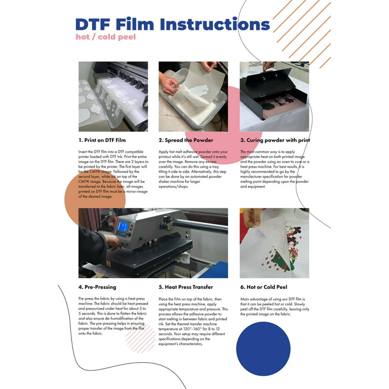 20 sheets A3 or A4 DTF Print Film For T-shirt Printing DTF Film For DTF Ink  Printing PET Film Printing and Transfer