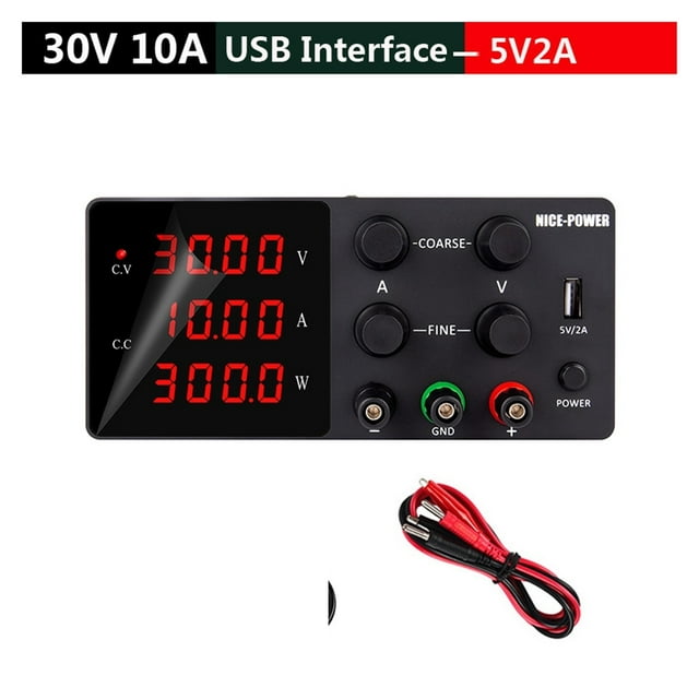 Alimentation de Laboratoire à Commutation Programmable 120V 3A à Tension Régulée, DC 30V 10A, Alimentations Haute Précision, Banc Réglable 10 A