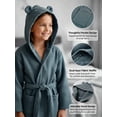 thumbnail image 6 of Boys&Girls Kids Toddler Terry Robes Hooded Soft Towel Bathrobe 100% Cotton Pajama Loungewear Kids Hooded Towel Robe 2-12 Years, 6 of 7