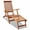 Brown, variant on vidaXL Patio Deck Chair with Footrest Gray Wash Solid Acacia Wood