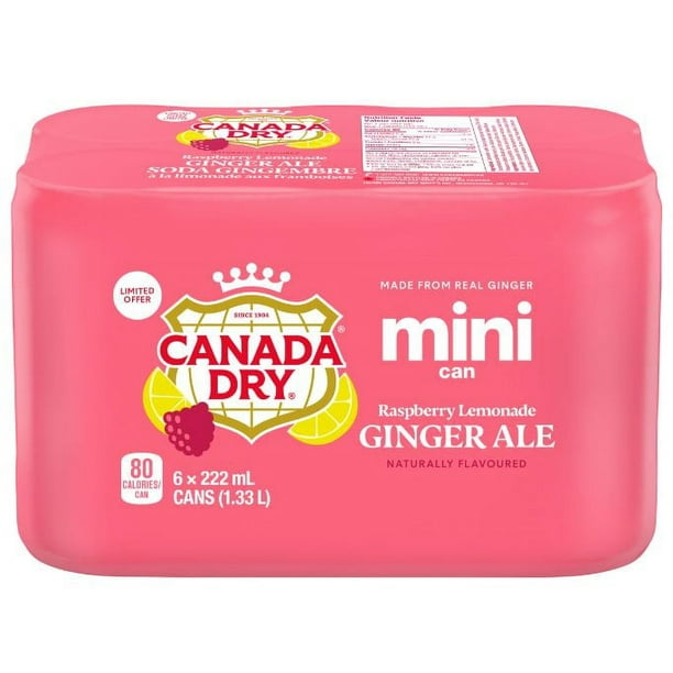 CD RASP LEM GR ALE, Canada Dry Raspberry Lemonade Ginger Ale brings the