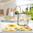thumbnail image 5 of Yayeee Dish Drying Mat for Kitchen Counter 16"x18" Microfiber Absorbent Pad, Beige Sunflowers, 5 of 7