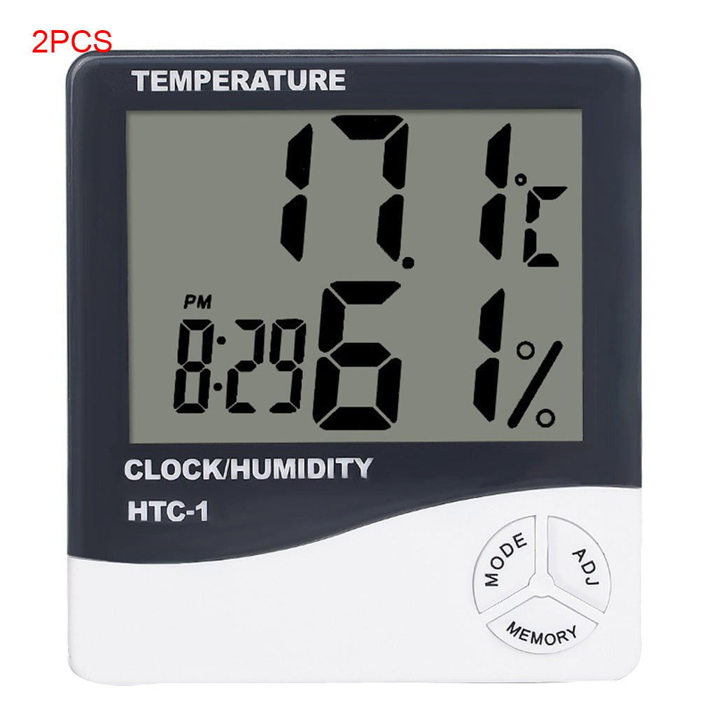 Thermometer Hygrometer Weather Station Temperature Humidity Desk Alarm Clock M 