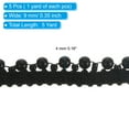 thumbnail image 2 of Uxcell 5 Yard  4mm OD 0.35" Wide Faux Pearl Lace Ribbon Black 5Pack, 2 of 5