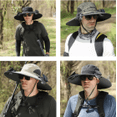 thumbnail image 7 of HHBEAUTY Solar Fan Hat, Wide Brim Sun Hat with 2 Solar Fan, Hat with Solar Fans Built in, Fishing Hat with Fan for Men, Waterproof Outdoor Hiking Camping Fishing Hat Grey, Dark Gray, 7 of 7