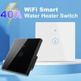 thumbnail image 2 of 40A Tuya Smart Wifi Calentador de Agua Caldera Interruptor Táctil Aire Acondicionado Temporizador de Luz Aplicación de Pared UE para Home Negro, 2 of 5