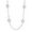 Silver, variant on Women's Welry 8-9mm Freshwater Pearl Knotted Station Chain Necklace in Sterling Silver, 36"