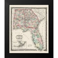 thumbnail image 2 of Colton 15x18 Black Modern Framed Museum Art Print Titled - Georgia, Alabama, Florida - Colton 1858, 2 of 5