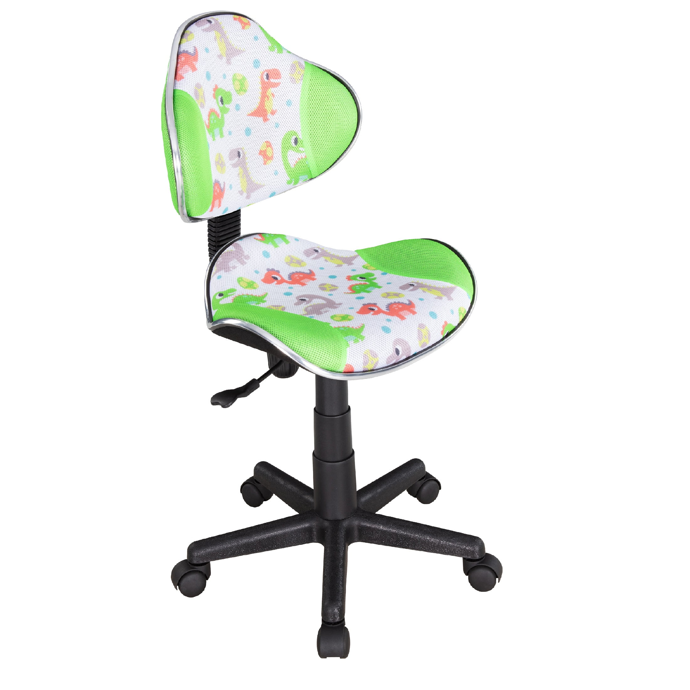 JJS Home Office Low Back Computer Executive Chair, Ergonomic Mesh Chair with Extra Large Base and Pads, GreenDinosaur