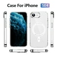 thumbnail image 7 of Dteck Magnetic for iPhone 16e Case with Screen Protector Electroplated TPU Frame Compatible with MagSafe Hard PC Clear Back Shockproof Phone Case for iPhone 16E,Clear, 7 of 7
