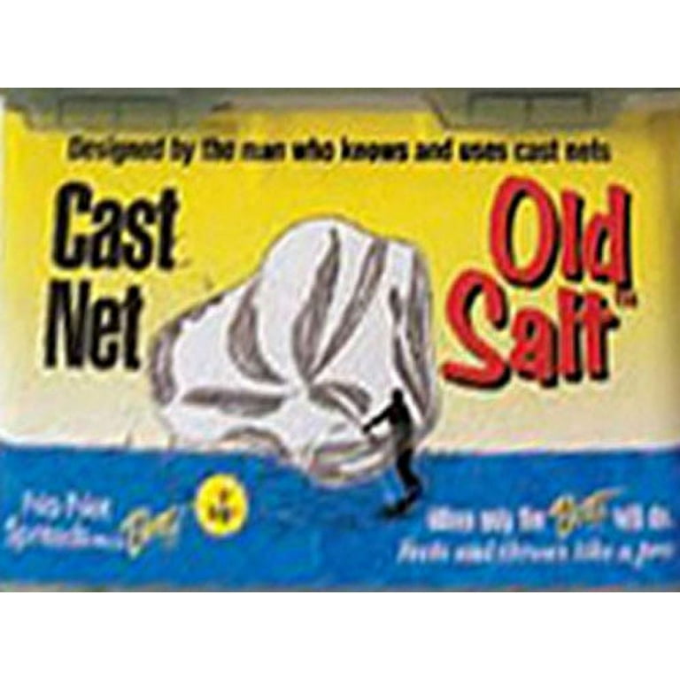 Betts 10PM Old Salt Mono Cast Net, 10', 3/8 Mesh, 1 lb Per Foot yellow 