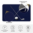 thumbnail image 3 of Golf Ball Door Mat Indoor Outdoor, Navy Blue Monochrome Sport Non Slip Welcome Mat with Rubber Backing, Absorbent Fabric Front Door Mats Entryway Rug for Home Patio Entrance 16"x24", 3 of 8