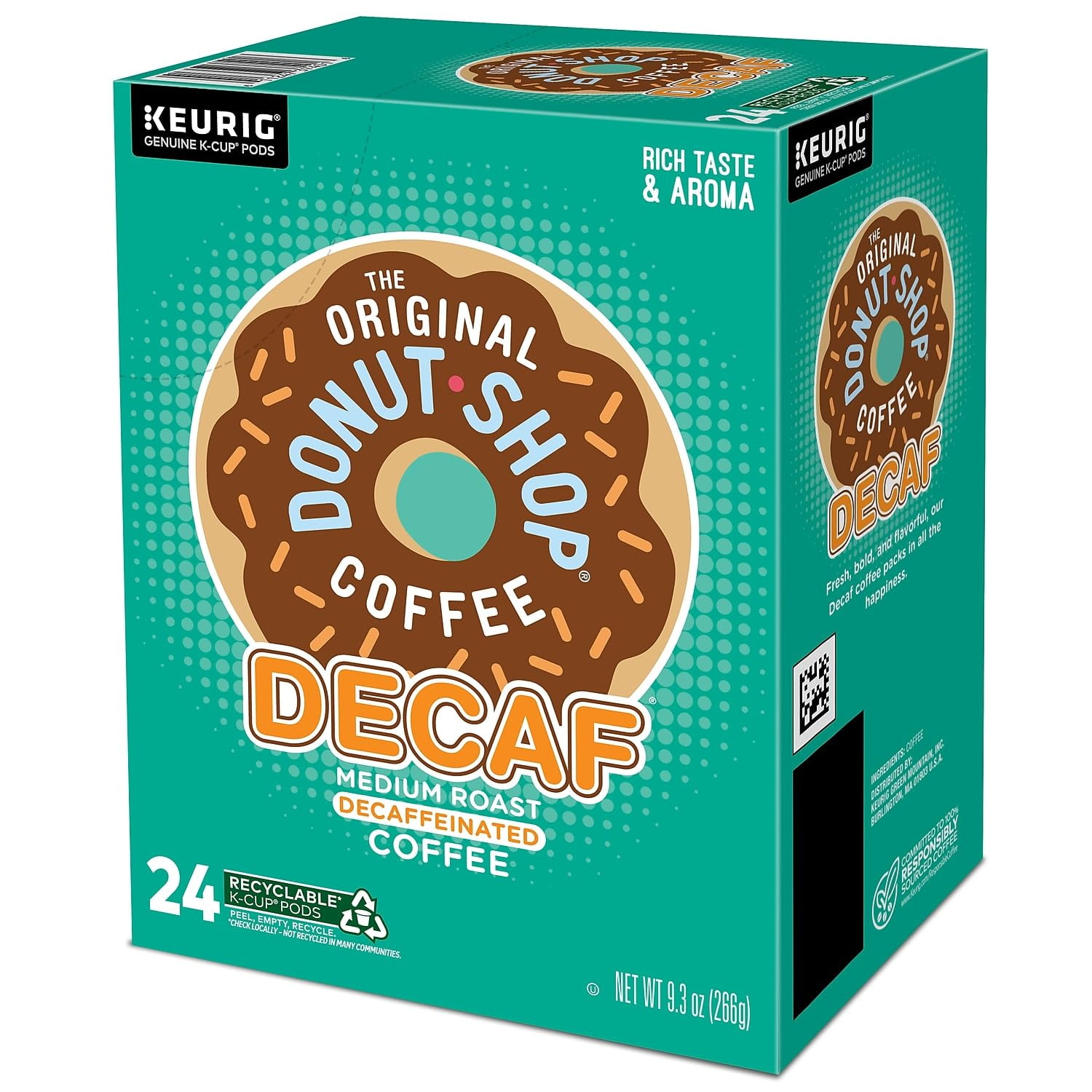 The Original Donut Shop DECAF Coffee, Medium Roast. 24 K-Cup Pods