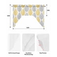 thumbnail image 6 of Grey and Swag Valance and Tier Curtains Set Yellow Olive Leaf Texture Watercolor Kitchen Curtains 3 Piece Set Rod Pocket Panels for Bedroom Cafe 56x36 inch, 6 of 6