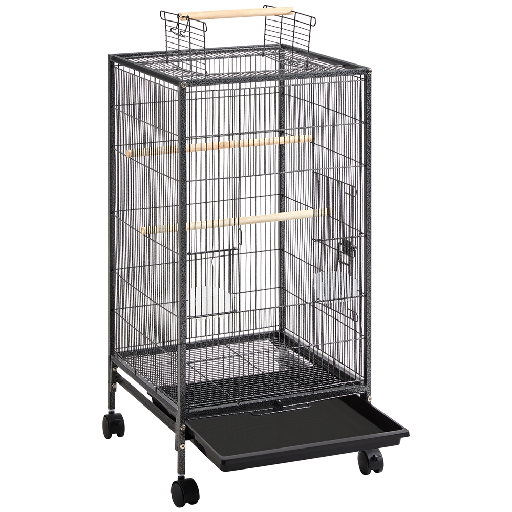 Yaheetech 40 Inch Wrought Iron Bird Cage with Rolling Stand photo 3