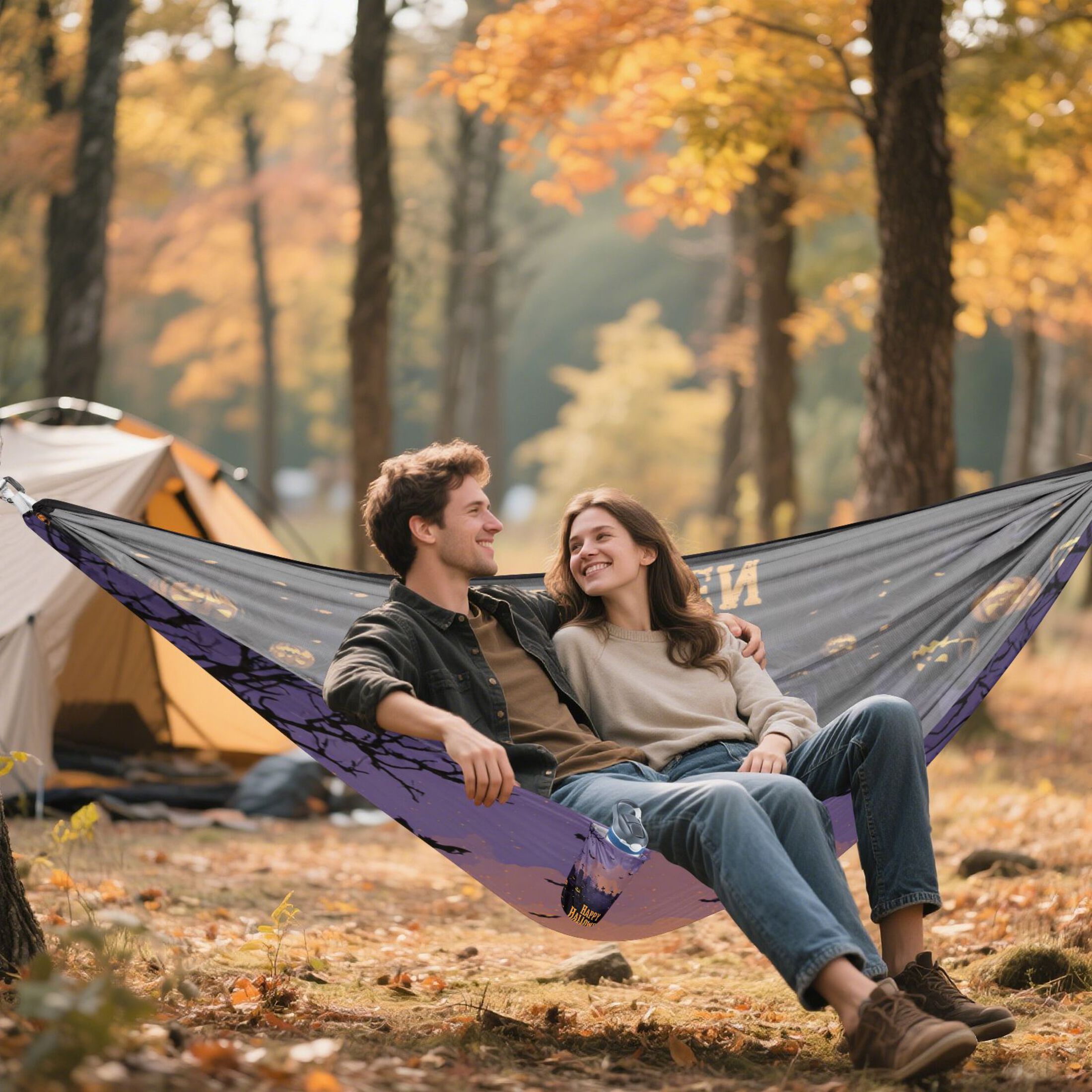 Hammock Camping Hammock Nylon Portable Hammock Travel Camping Hammock Halloween Pattern