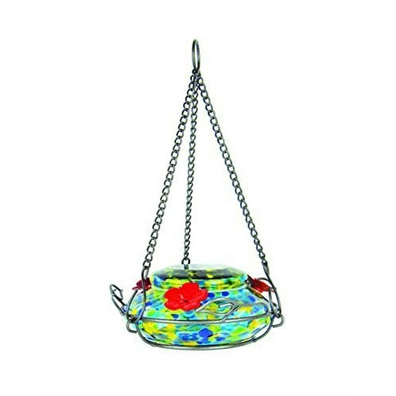 Nature's Way Bird Products GHF7 Hand Blown Illuminated Top Fill Hummingbird Feeder — Residential Use, Standard Application