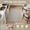thumbnail image 6 of SIXHOME Outdoor Mat 2'x3' Front Door Mat Modern Bordered Indoor Entryway Doormat Polypropylene Washable Non Shedding, Easy Clean, Waterproof, Durable Outdoor Doormat Neutral Gray, 6 of 7