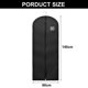 thumbnail image 2 of Funda antipolvo no tejida, funda para guardar abrigos de 5 piezas, grande, 60 x 140 cm, negra, funda antipolvo para ropa no tejida, bolsa colgante negra, 2 of 5