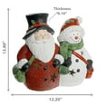 thumbnail image 3 of Led Magnesia Santa And Snowman Figurine, 3 of 3