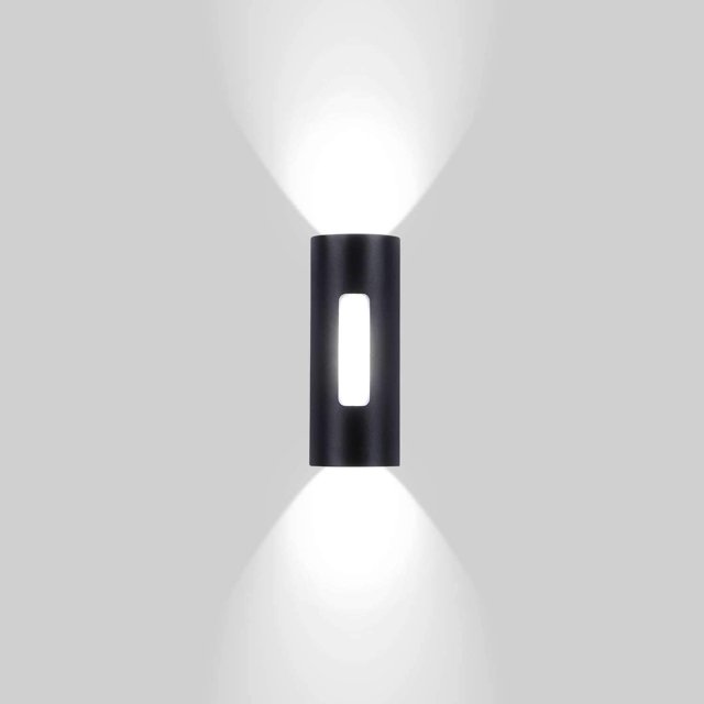 Aplique de pared para exteriores LED Lámpara de pared para exteriores de metal moderno a prueba de agua Luz para exteriores / interiores para patio Jardín Terraza Cerrar pared Patio Villa Corredor Bl JAMW Sencillez