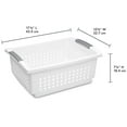 thumbnail image 3 of Sterilite Large Stacking Basket, Open Plastic Bin, Space Saving Organizers, White, 3 of 10