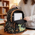 thumbnail image 5 of SEANATIVE Backpacks for Girls Boys Teens School Bookbag Travel Daypack Multi Pockets Elementary Kids Backpack with Padded Adjustable Straps, Cartoon Dinosaur Skeleton Musical Note, 5 of 7