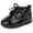 A01_mirror Black, variant on Infant Baby Boy Oxford Shoes PU Leather Loafers Rubber and Soft Sole Wedding Dress Shoes Toddler Girl Baby Walking Shoes