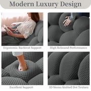 99 Bubble Couch Modern, Oversized Curved Couches, Lazy Floor Sofa, Dark Gray Bubble Couch,Modern Upholstered Comfy Mesh Fabric 3D Honeycomb Shape Couches for Living Room,Office,Apartment,3-Seater